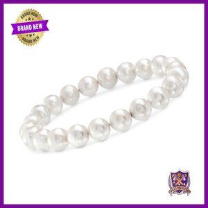8-8.5mm Cultured Pearl Stretch Bracelet, 7 Inch Wrist